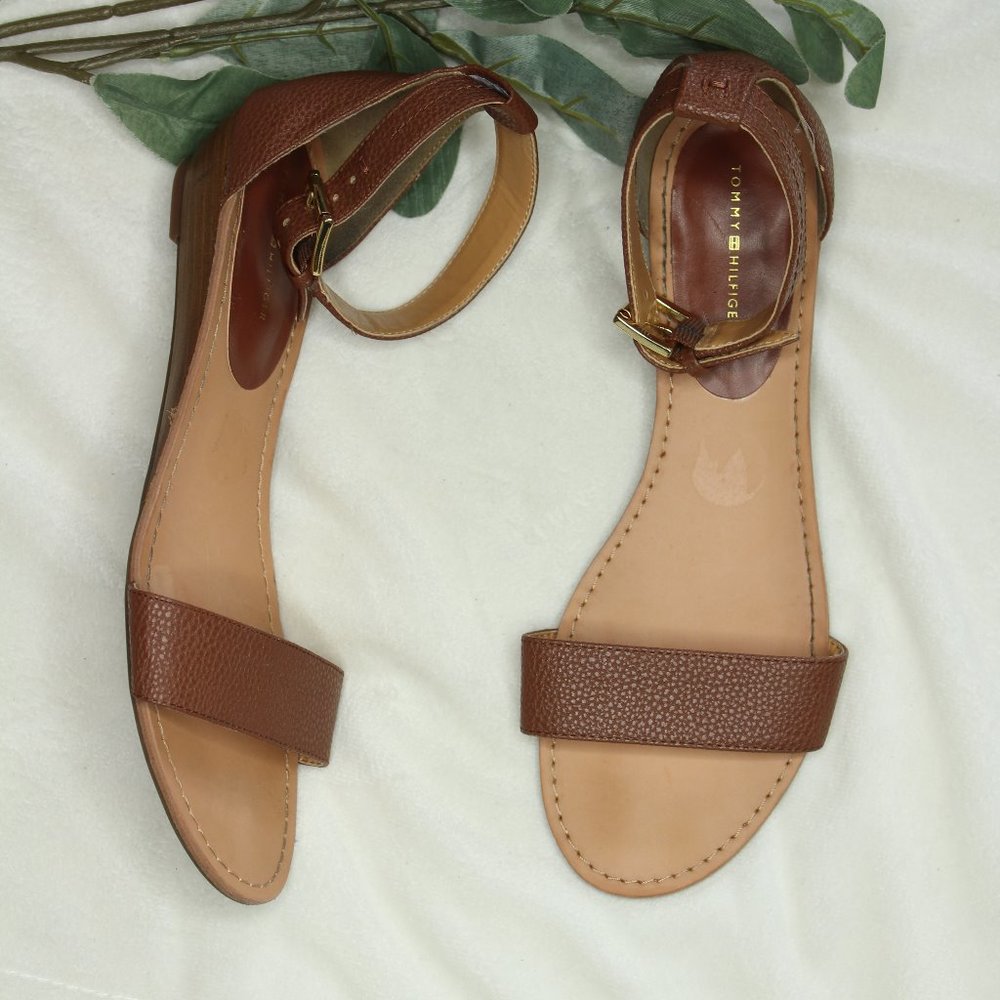 Tommy Hilfiger Brown Ankle Strap Sandal